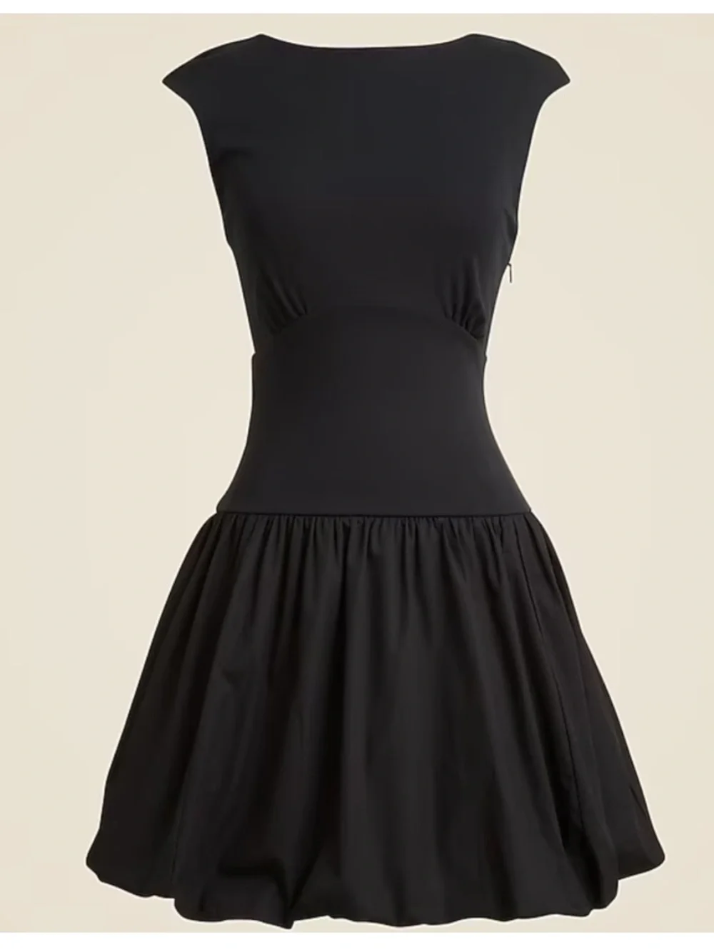 J.Crew || Bubble-hem‎ Mixy Dress Mini Black Small NWT
